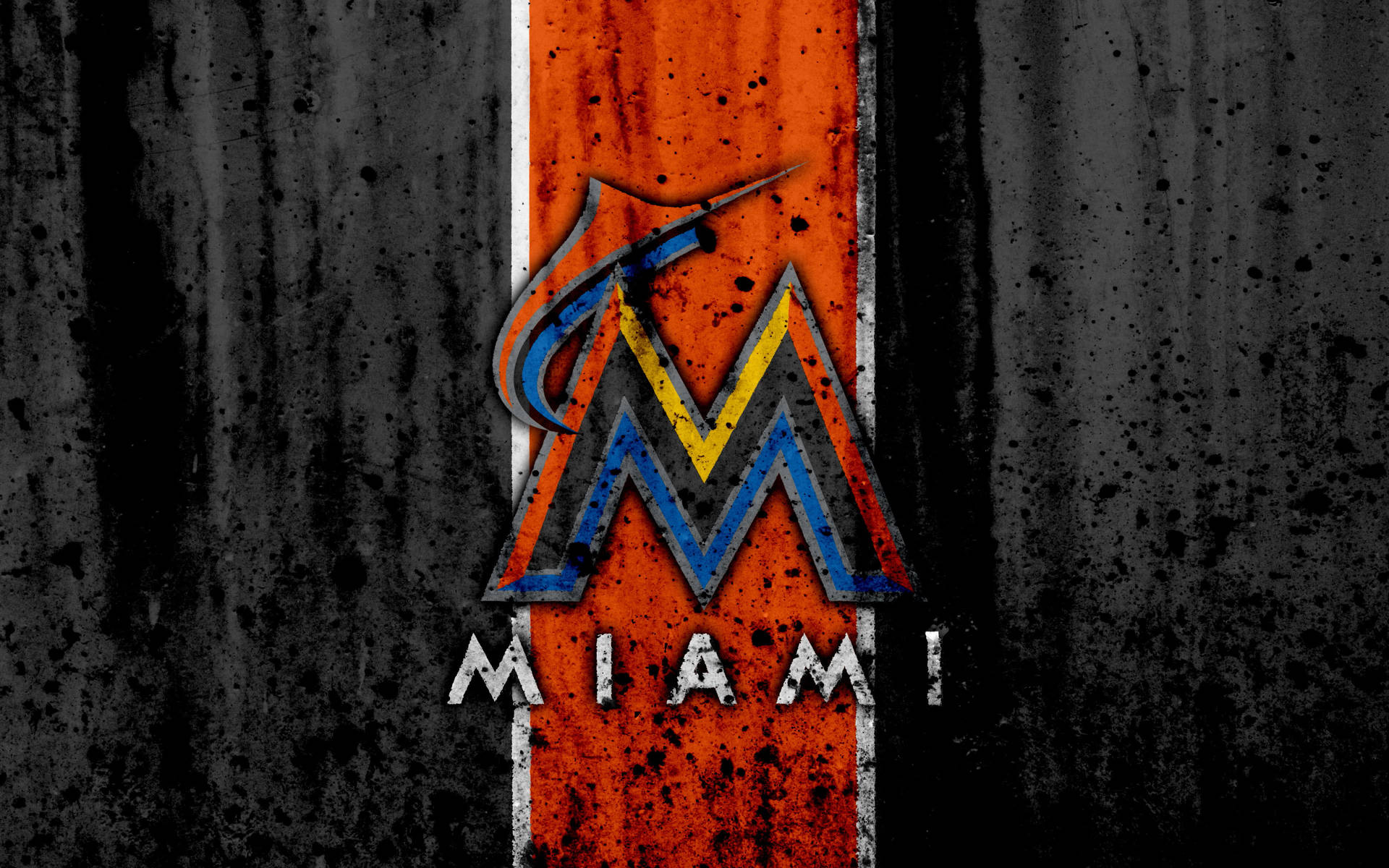 Miami Marlins Stone Texture Background
