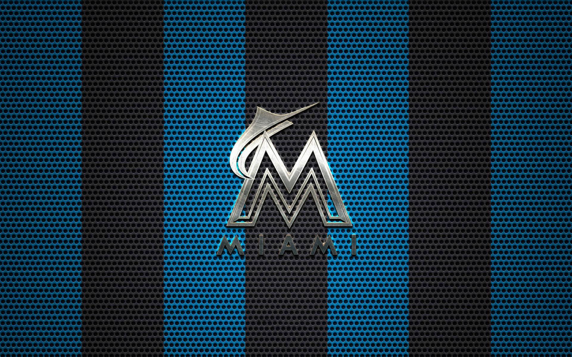 Miami Marlins Striped Mesh Background Background