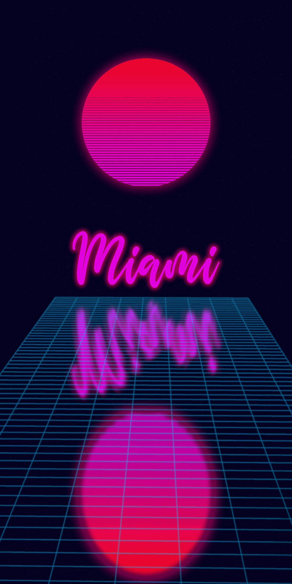 Miami Neon Aesthetic Iphone Background