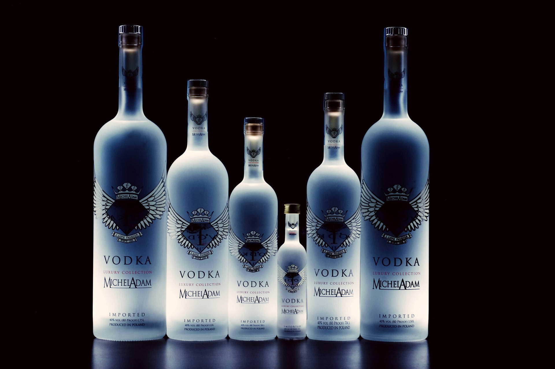 Michael Adam Vodka Bottles Background