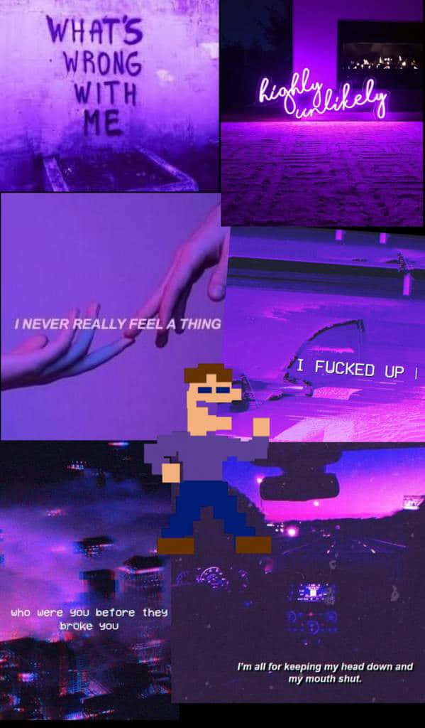 Michael Afton Aesthetic Collage Background