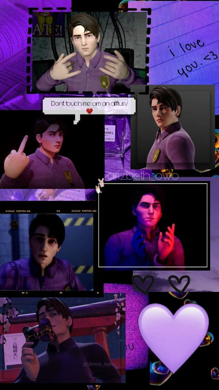Michael Afton Collage Fan Art Background