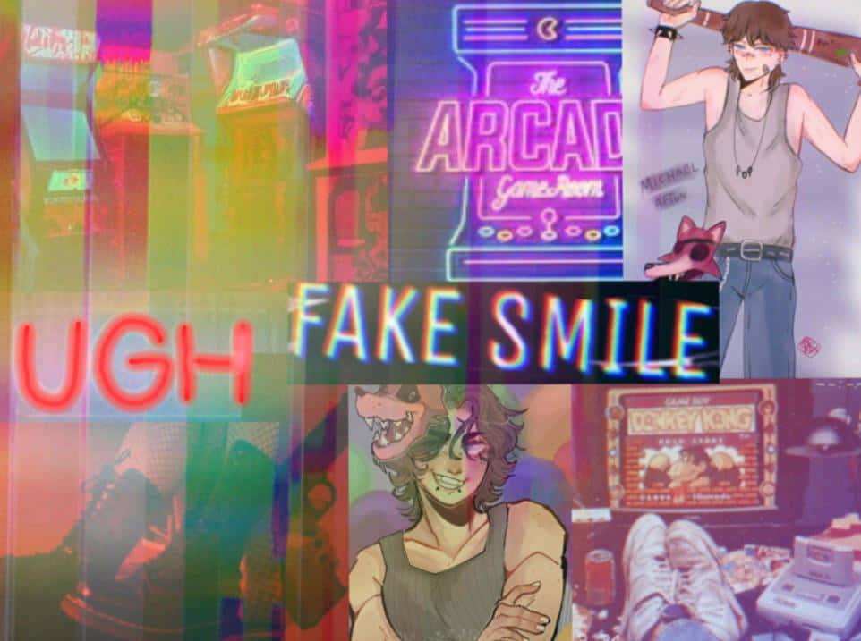 Michael Afton F N A F Collage Background