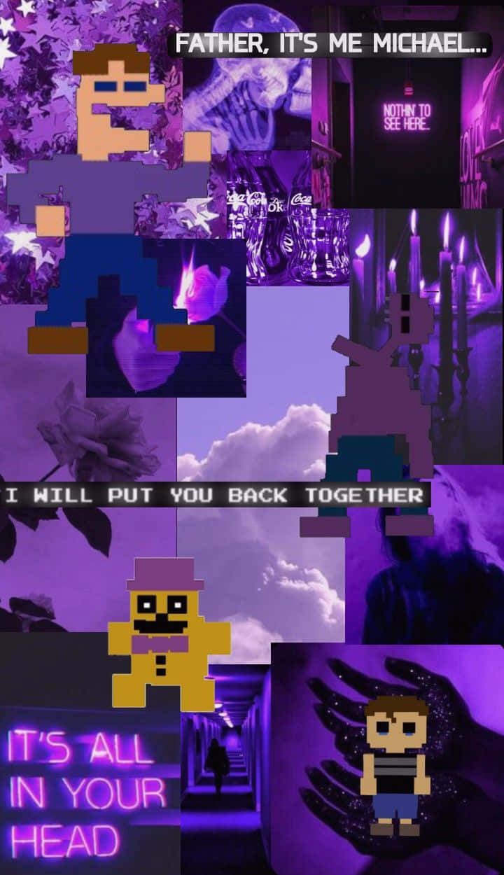 Michael Afton F N A F Collage Background