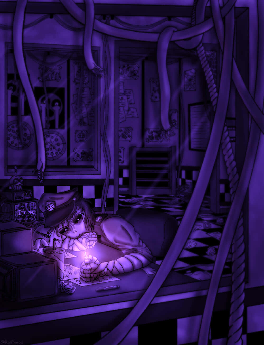 Michael Aftonin Security Office Background