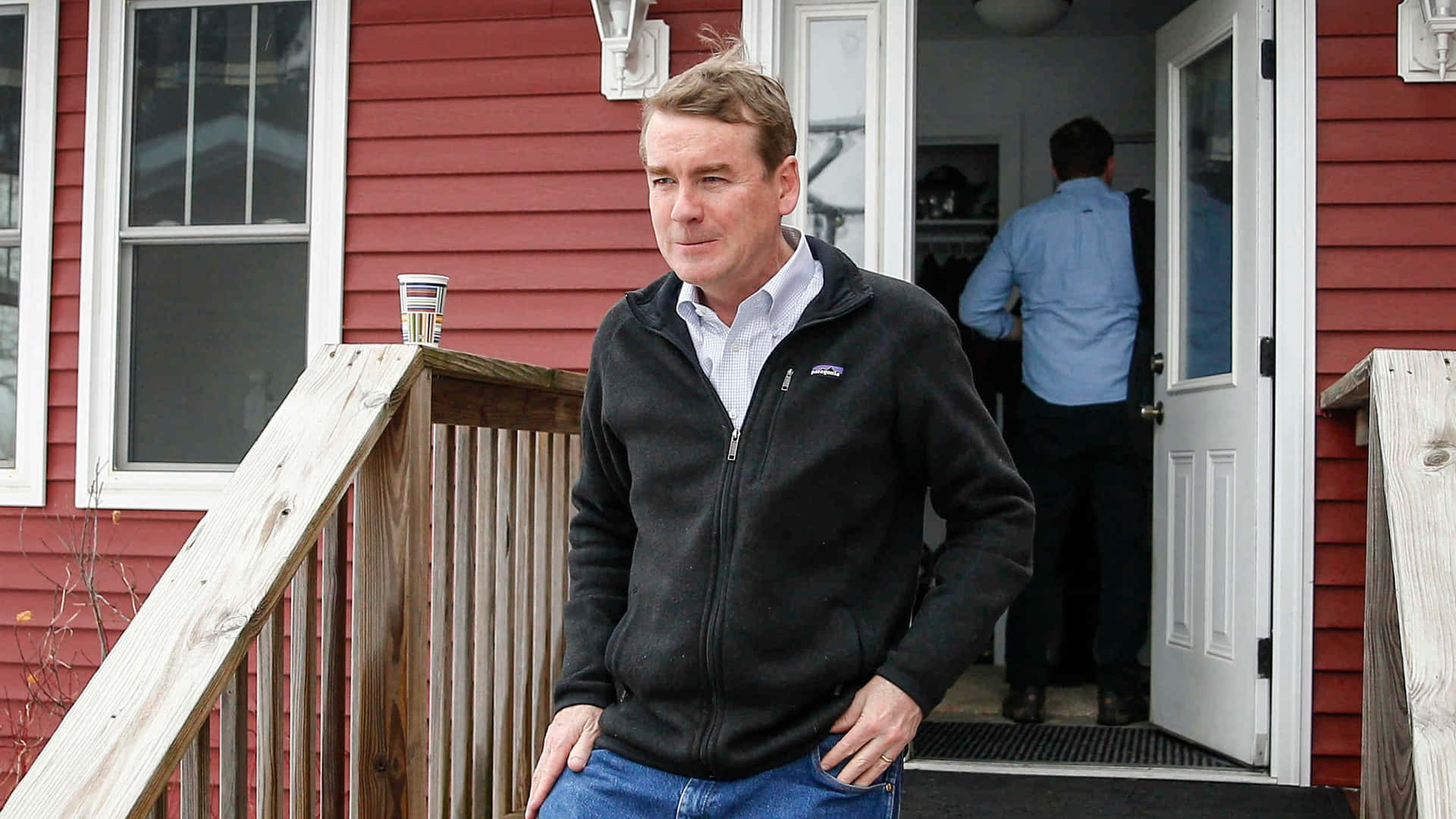 Michael Bennet In Black Jacket Background