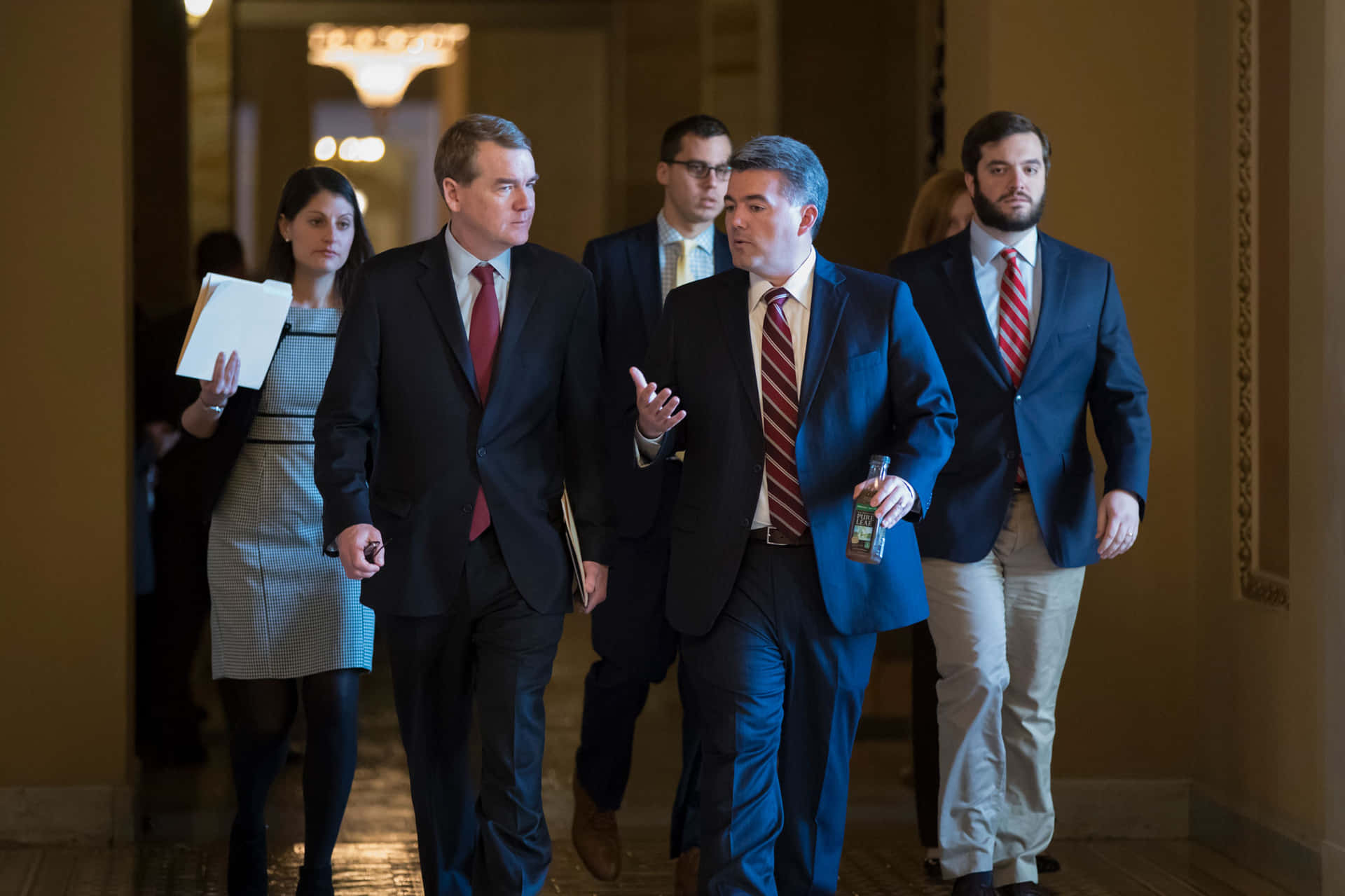 Michael Bennet Listening To Cory Gardner Background