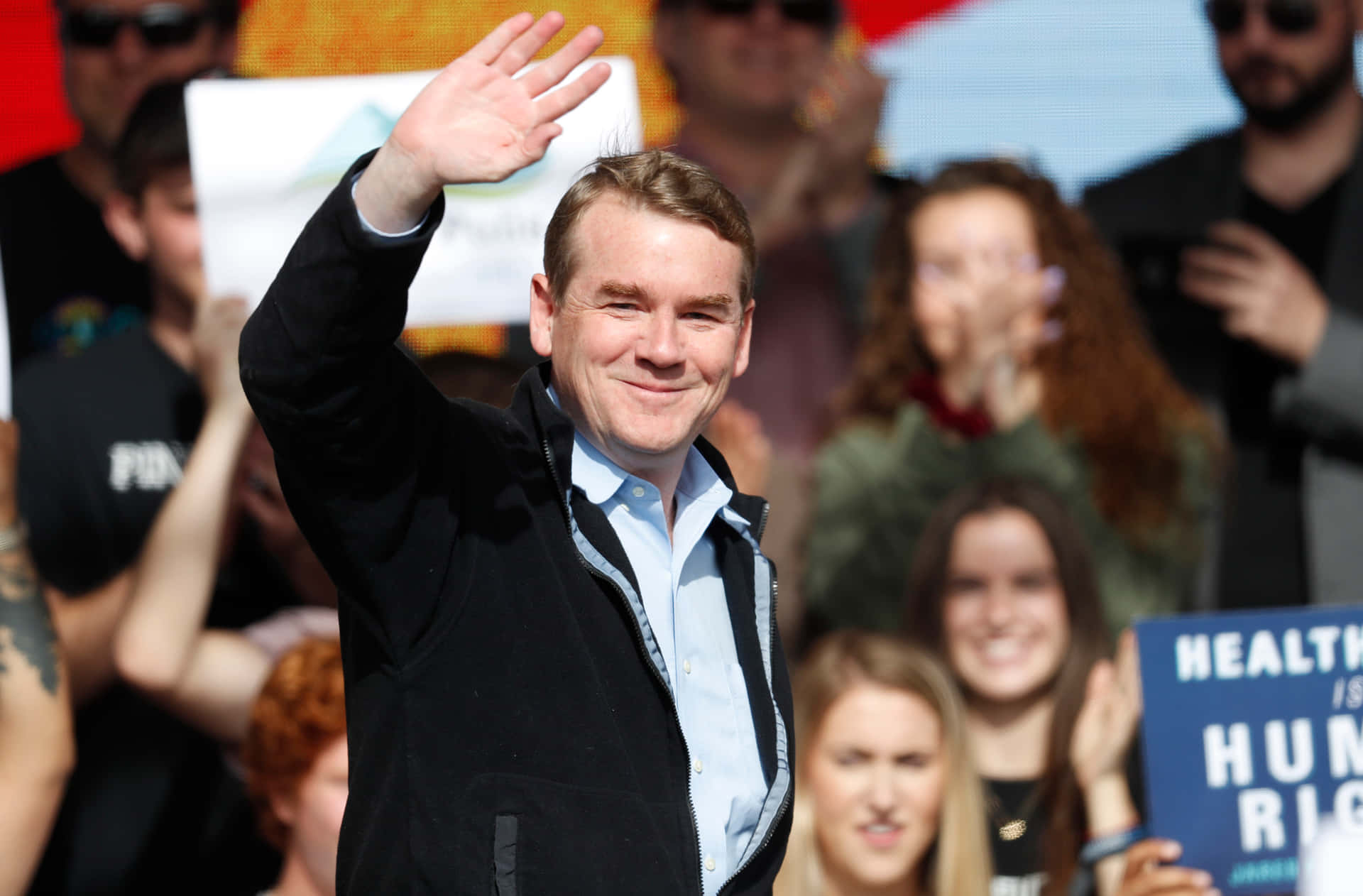 Michael Bennet Waving Background