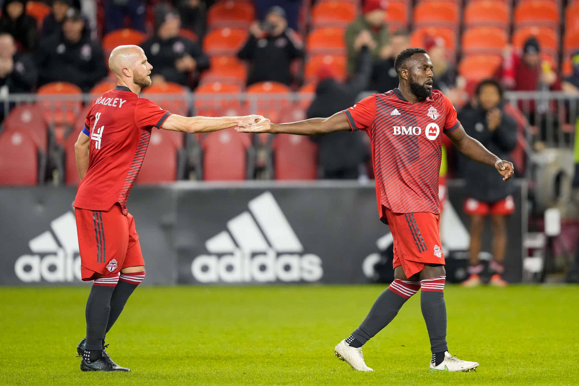 Michael Bradley And Jozy Altidore Against Cf Montreal Background