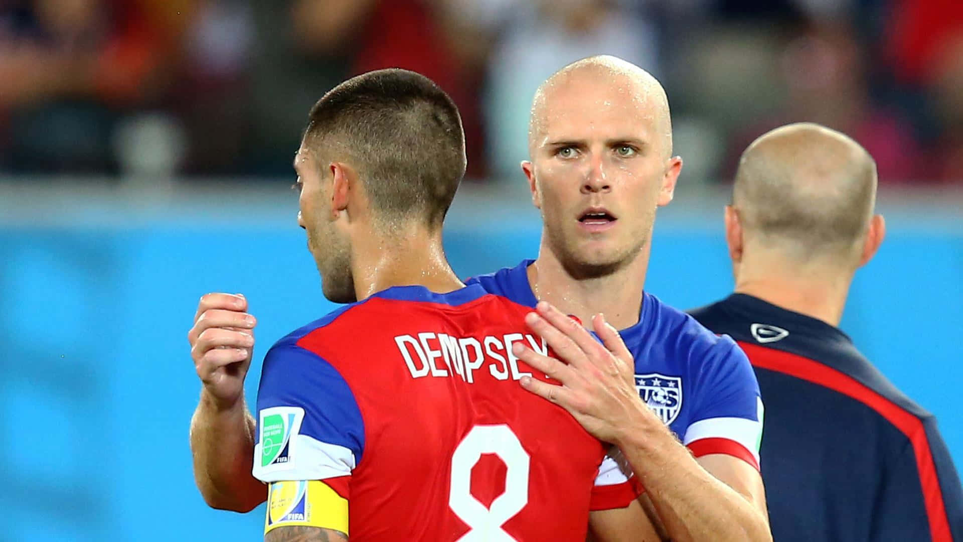 Michael Bradley Consoles Clint Dempsey Background