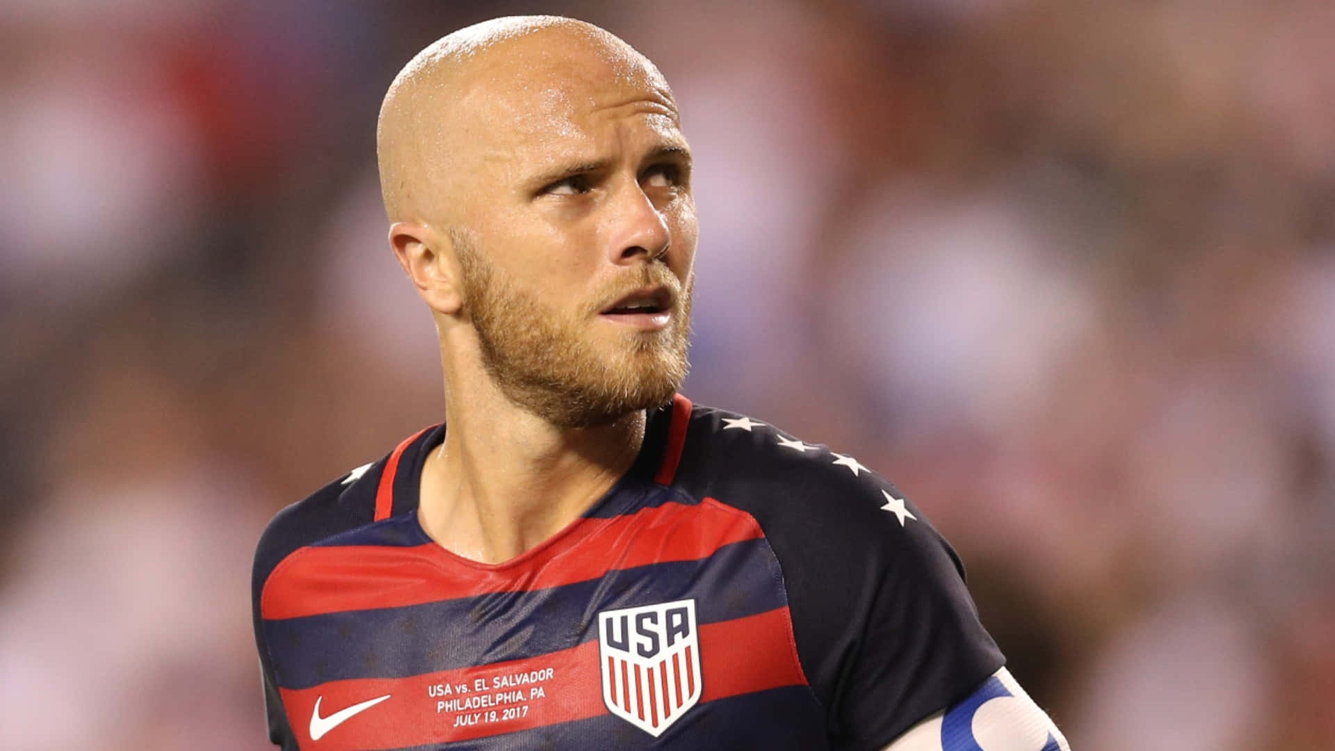 Michael Bradley In Action At The 2017 Concacaf Gold Cup Background