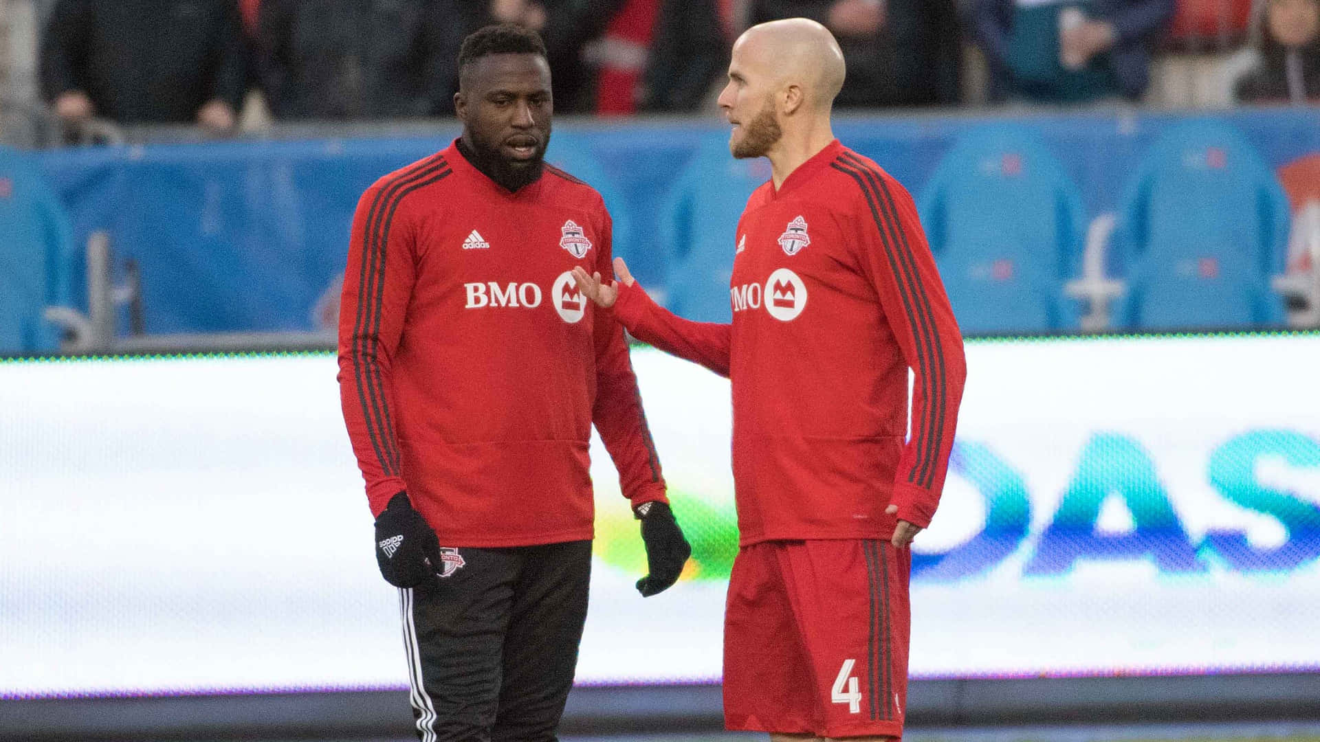 Michael Bradley Talks With Jozy Altidore Background