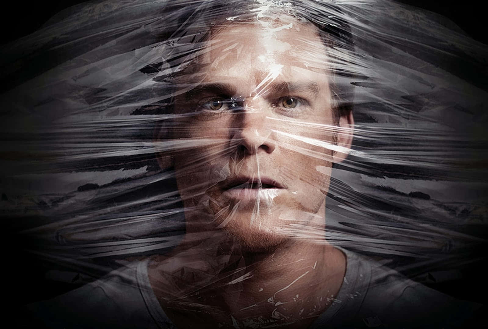 Michael C. Hall Looking Intense In Character Background