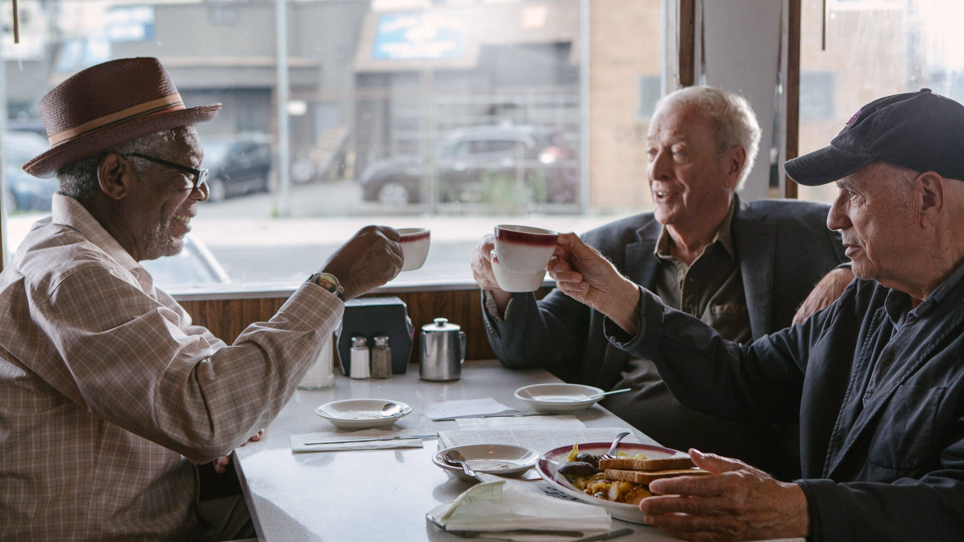 Michael Caine With Arkin And Freeman Going In Styles Still