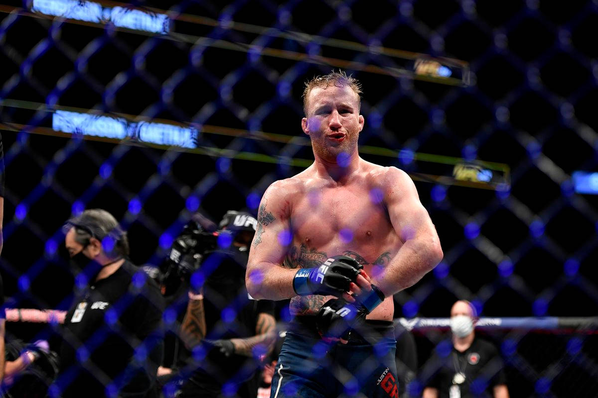 Michael Chandler Visible Through Octagon Background