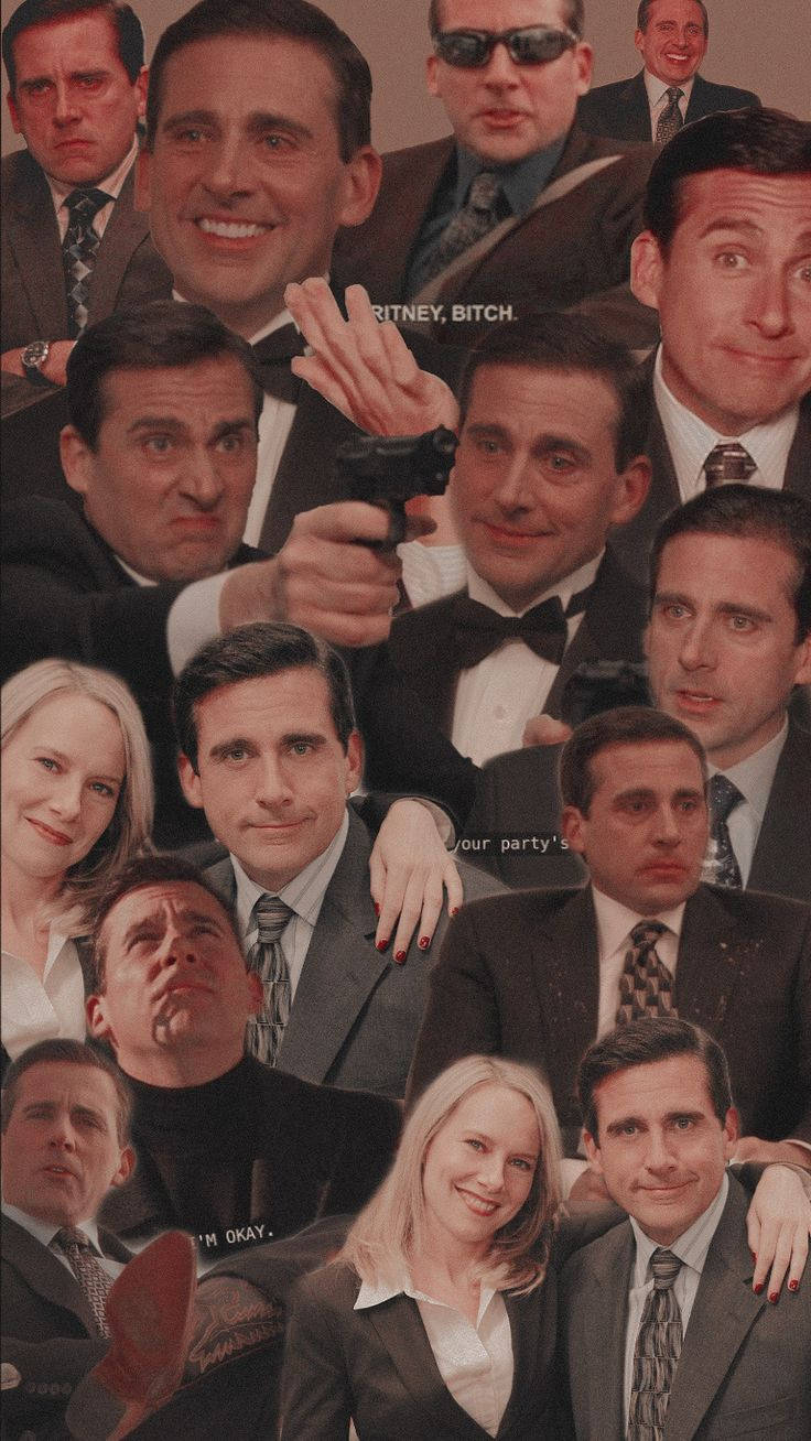 Michael Collage The Office Iphone Background