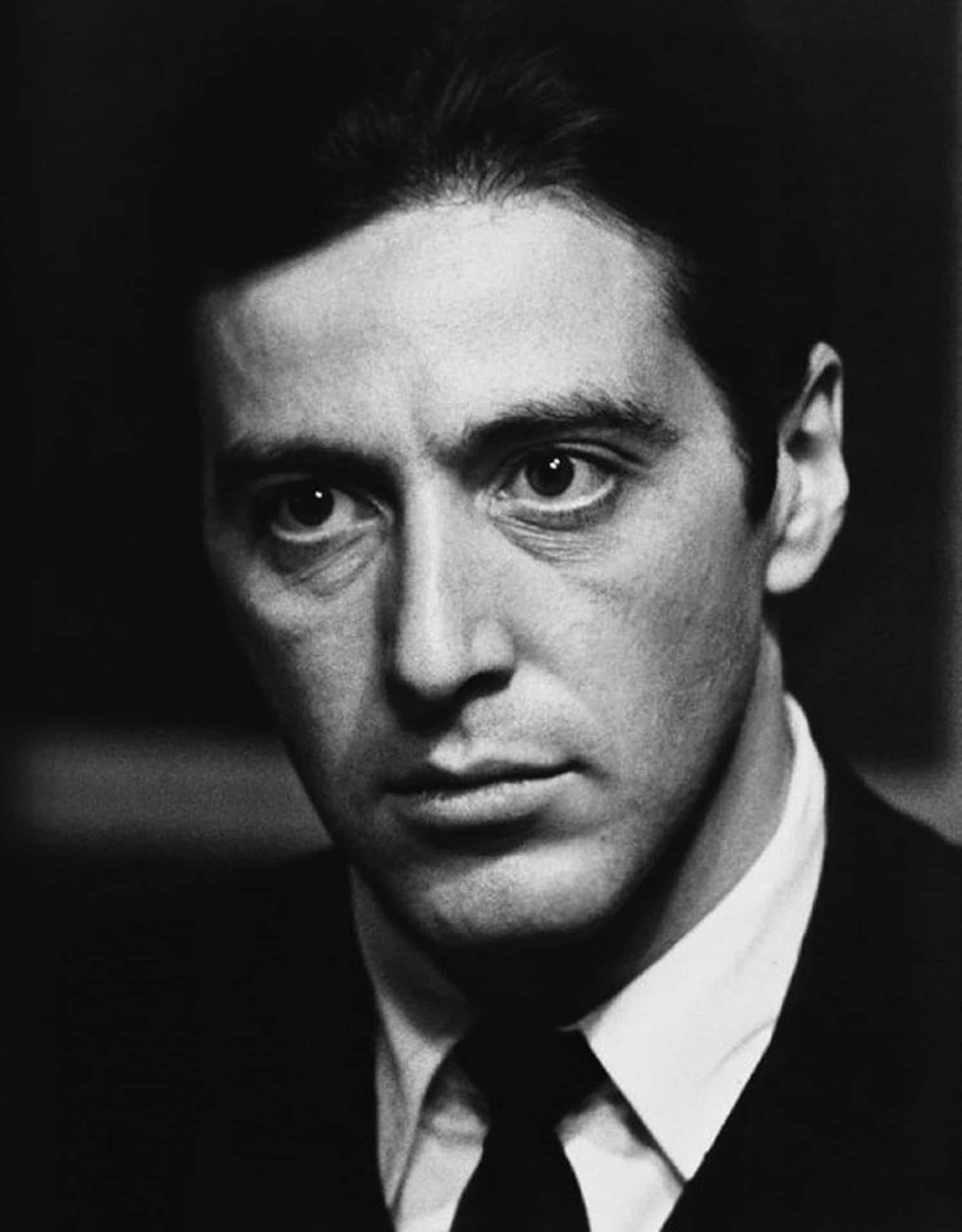Michael Corleone Black And White Photo Al Pacino Background