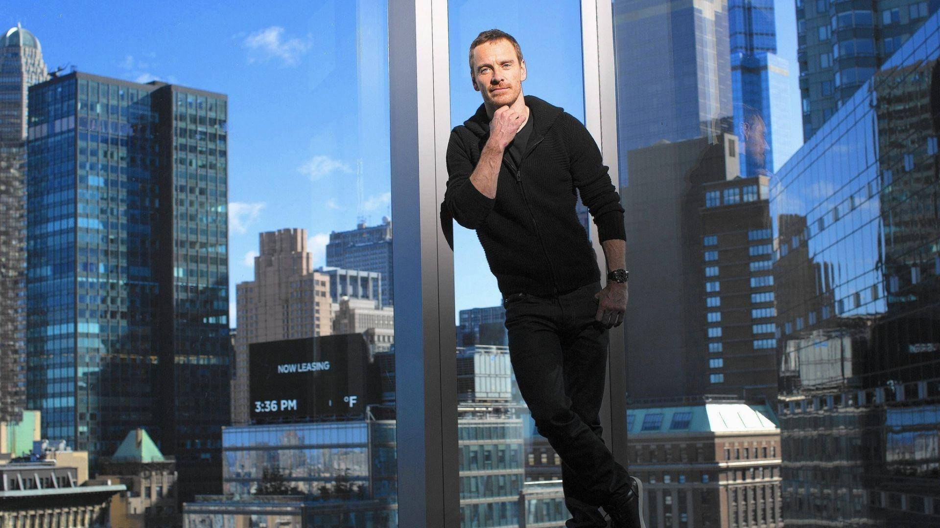 Michael Fassbender Skyscrapers Background Background