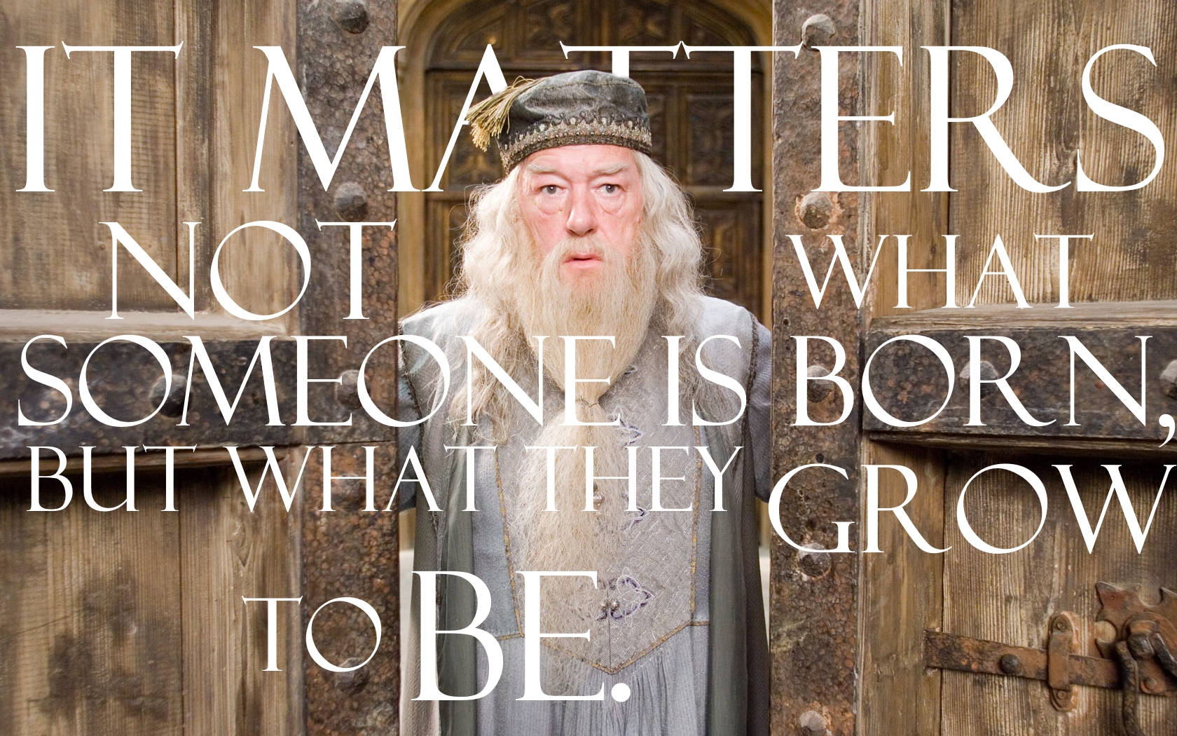 Michael Gambon Dumbledore Quote Background