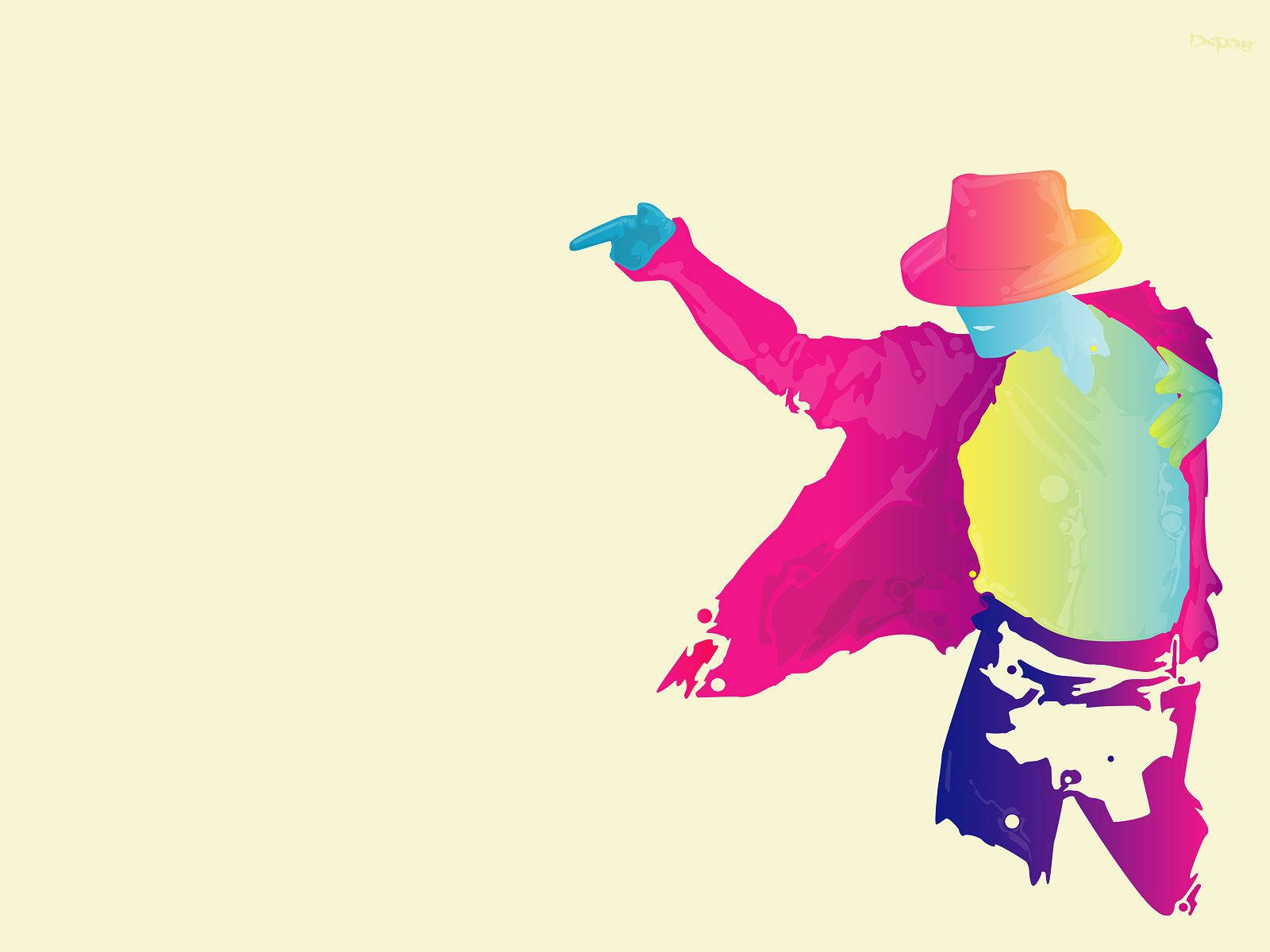 Michael Jackson Colorful Vector Art Background