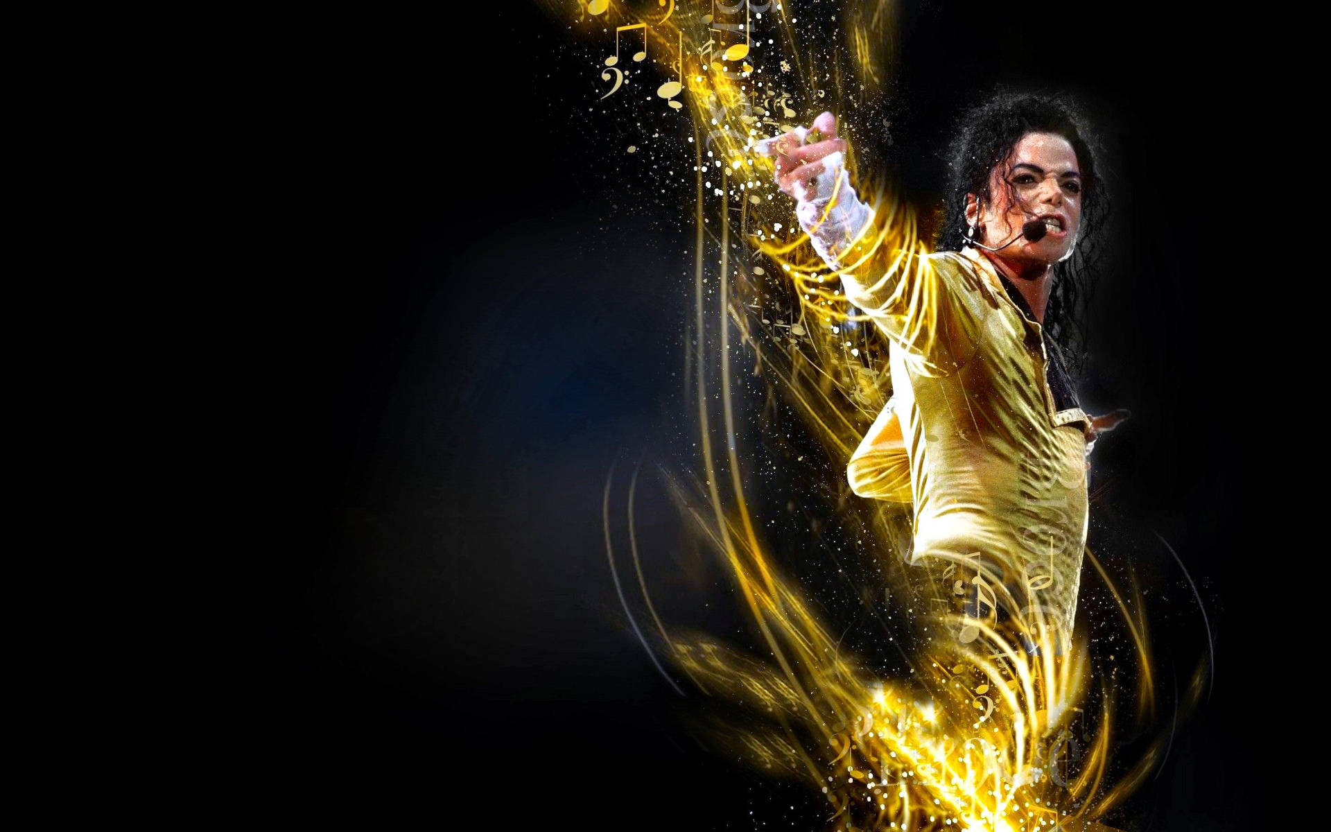 Michael Jackson In Gold-plated Outfit Background