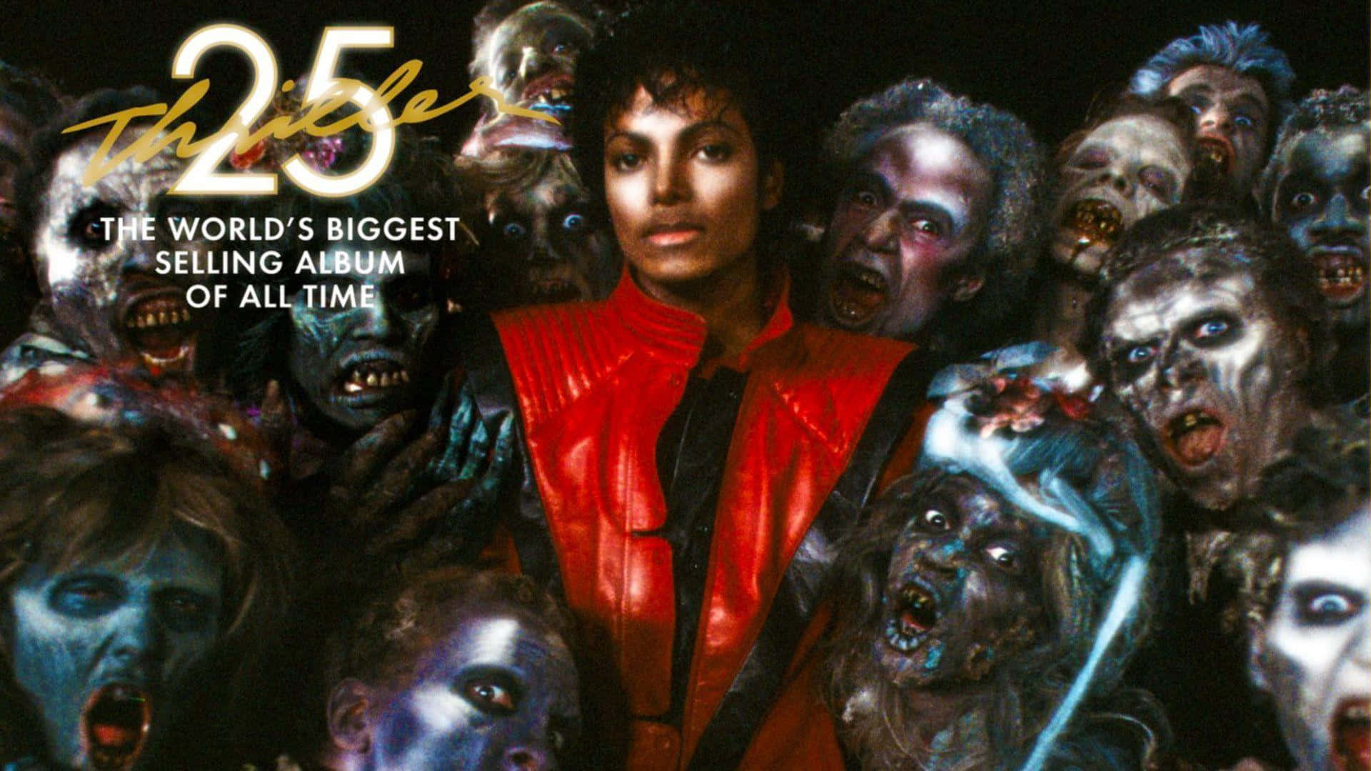 Michael Jackson In His Iconic Thriller Music Video Background