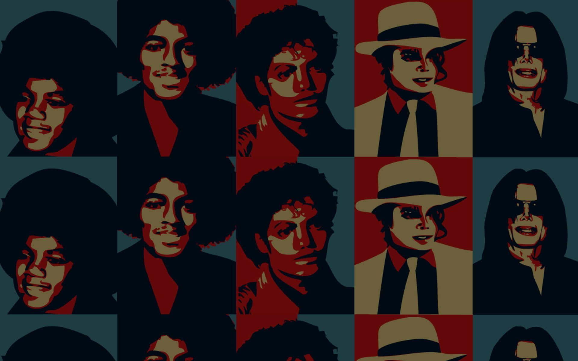 Michael Jackson In His Iconic Thriller Music Video Background