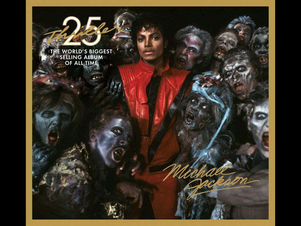 Michael Jackson In His Iconic Thriller Video Background