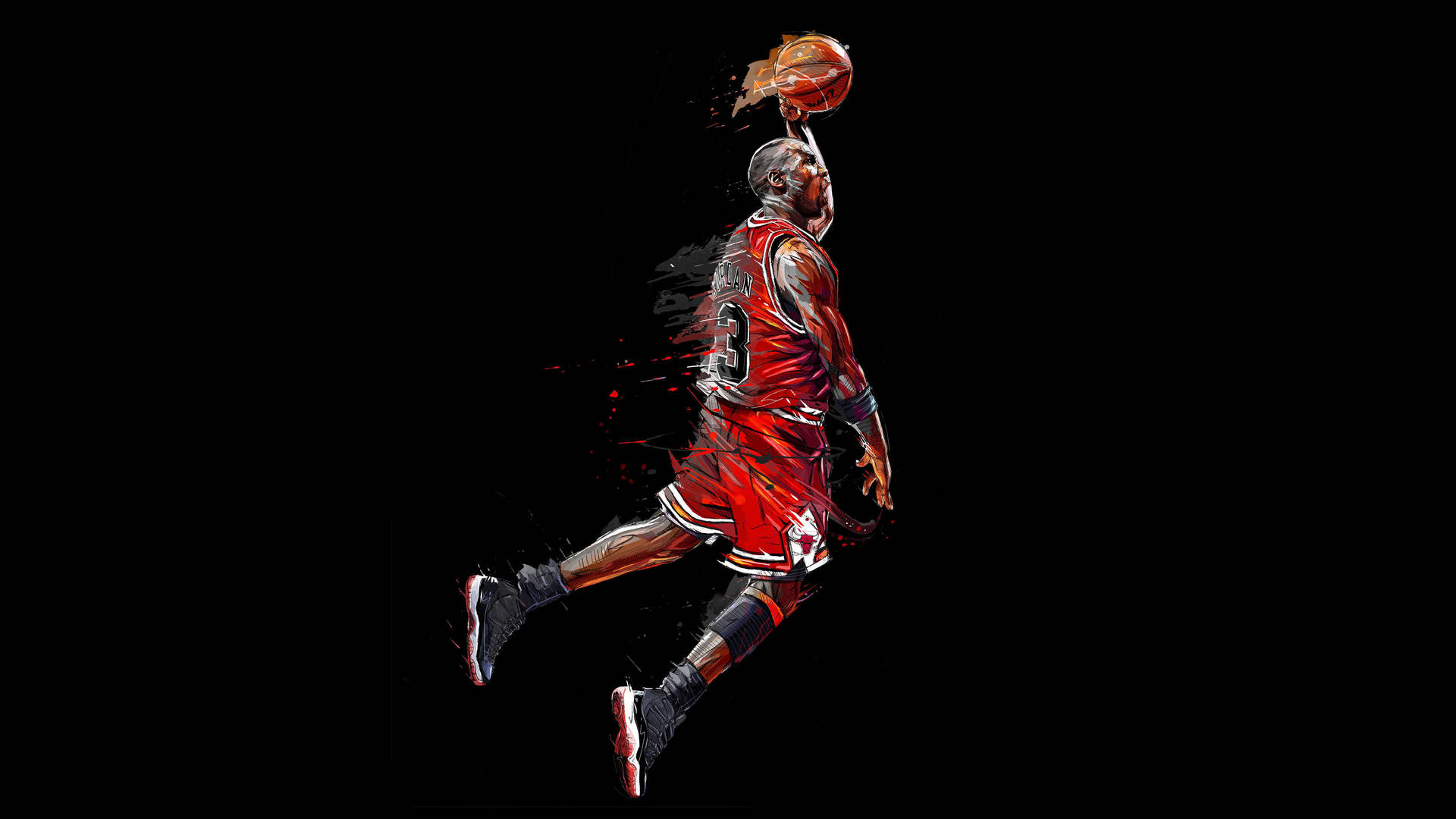 Michael Jordan 4k Mid-jump Background