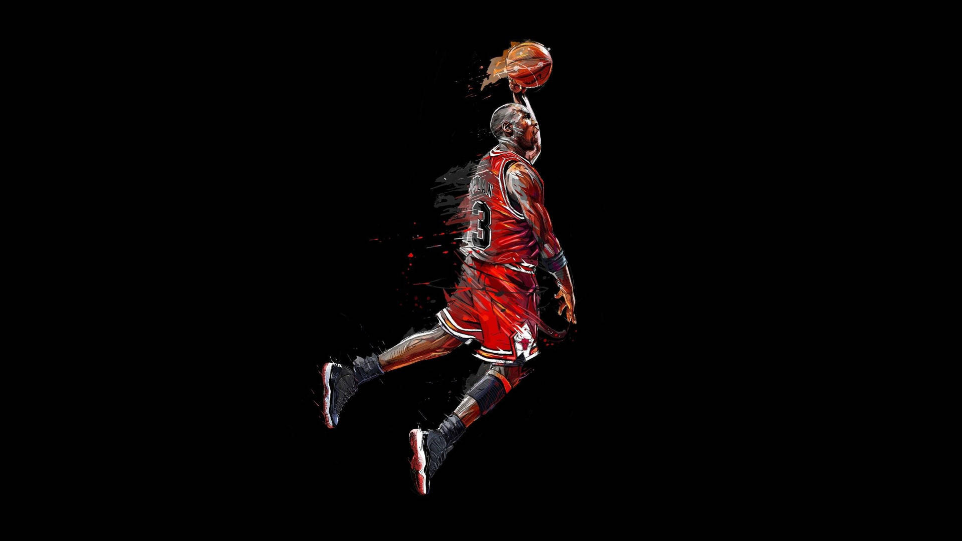 Michael Jordan Basketball Artwork Background