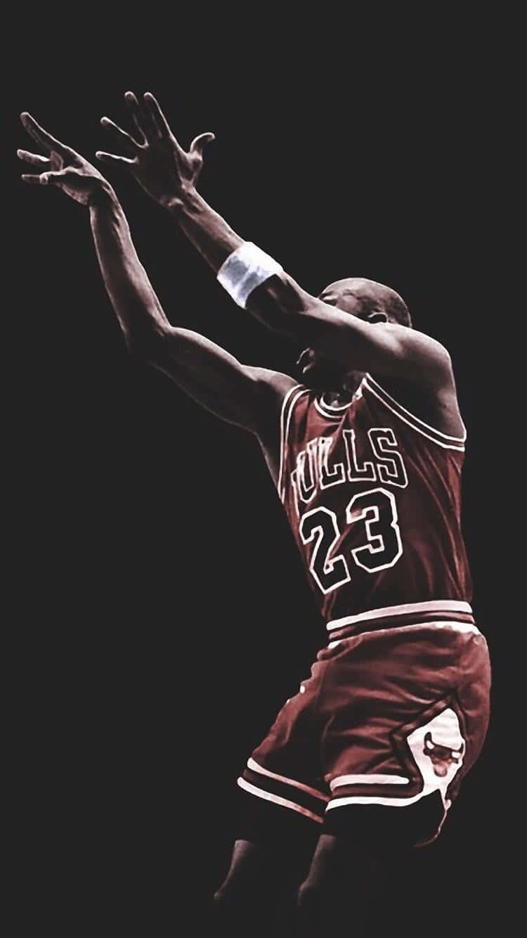 Michael Jordan Being An Unstoppable Force With His Iphone Background