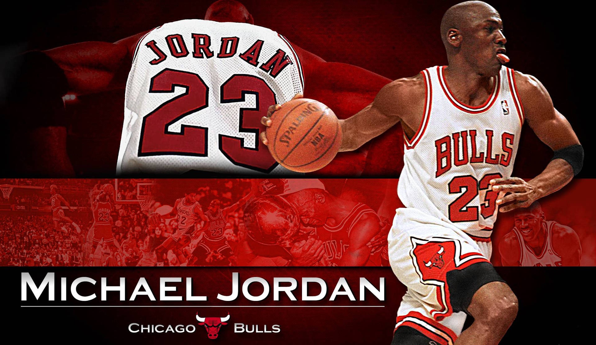Michael Jordan Chicago Bulls Collage Background