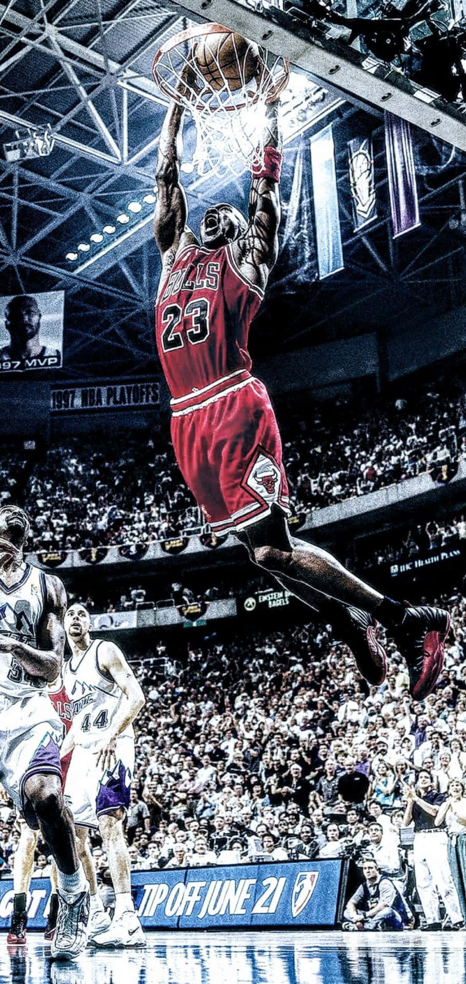 Michael Jordan Dazzles While Holding The Newest Iphone Background