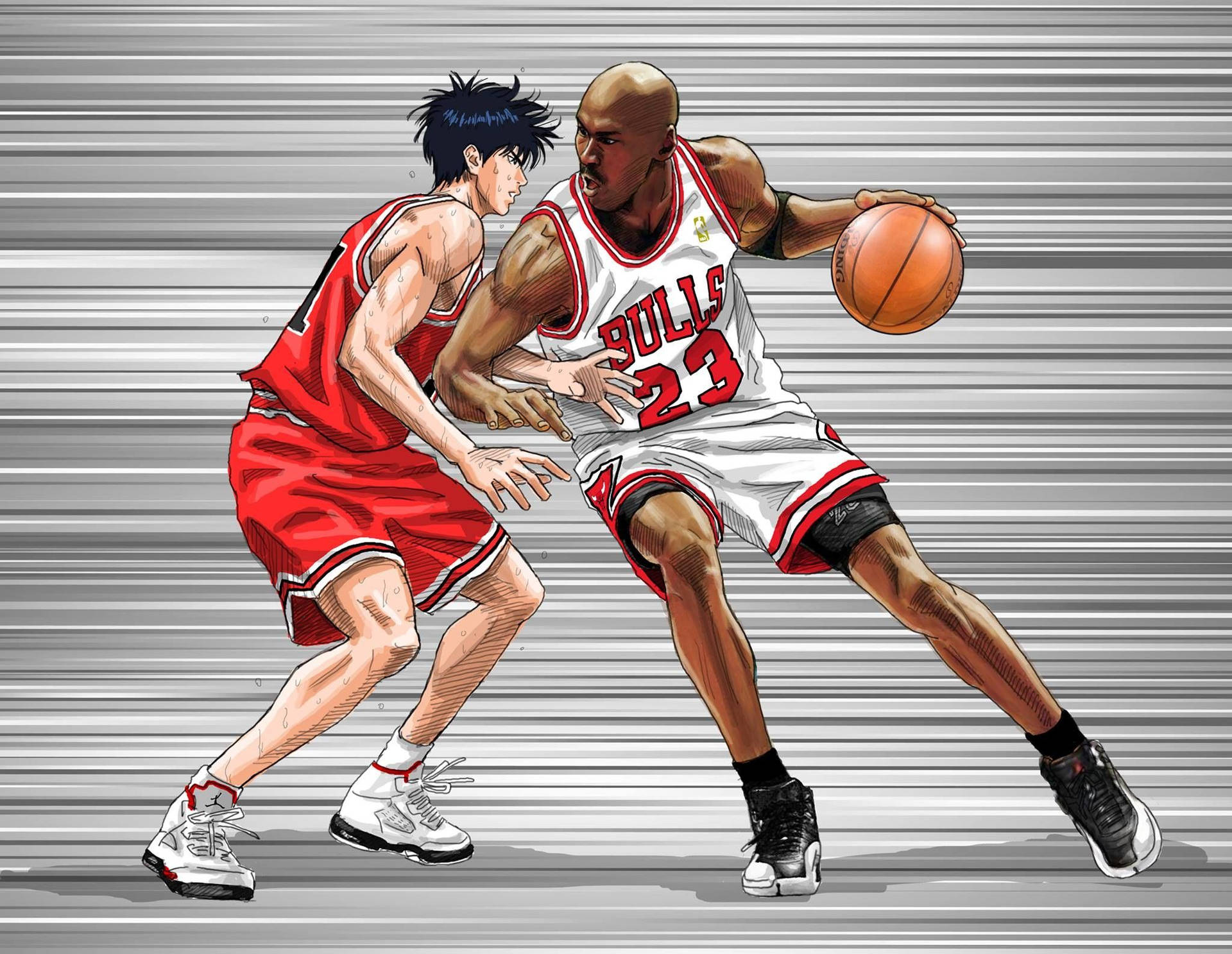 Michael Jordan Dunk Artwork Background