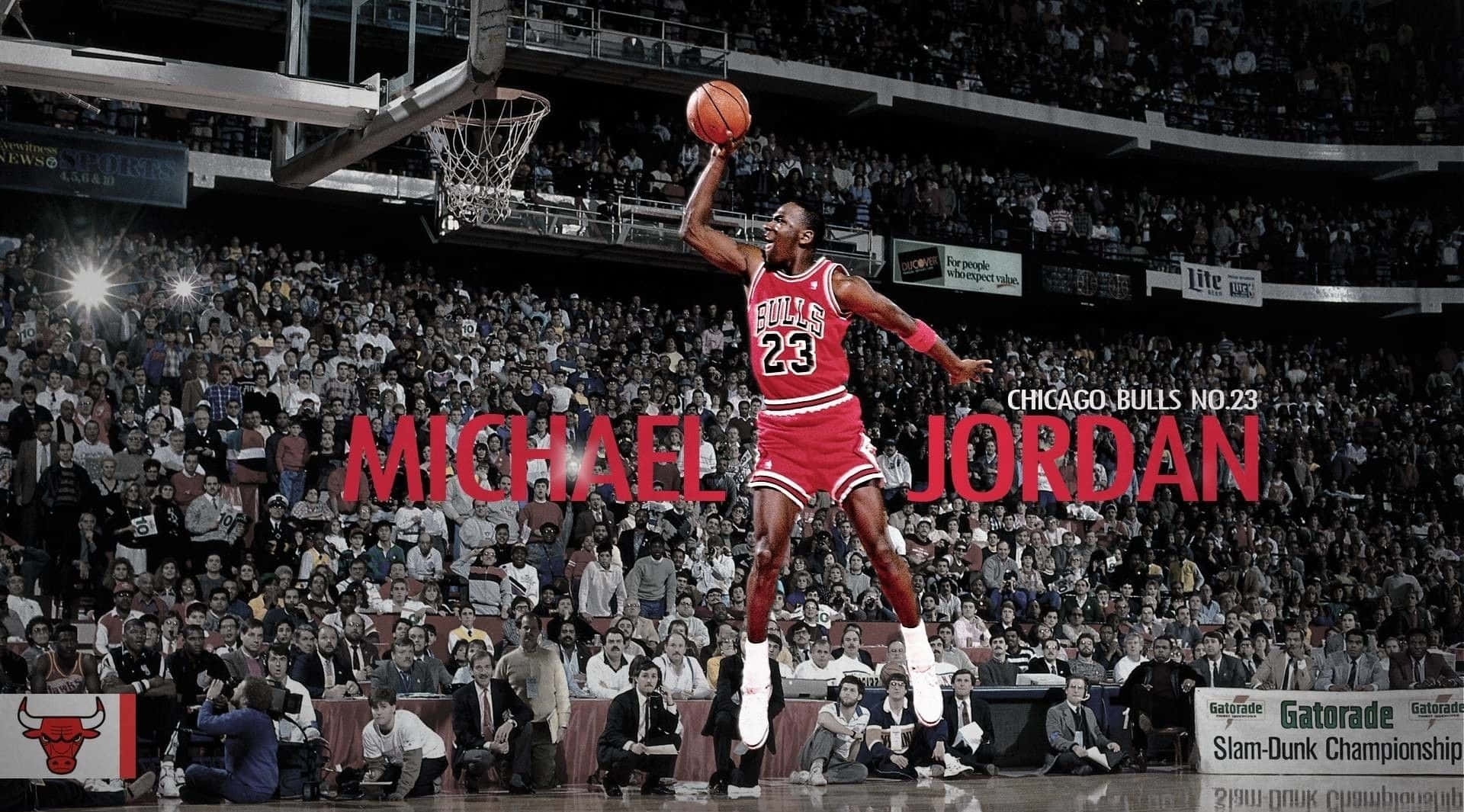 Michael Jordan Dunk Artwork Background