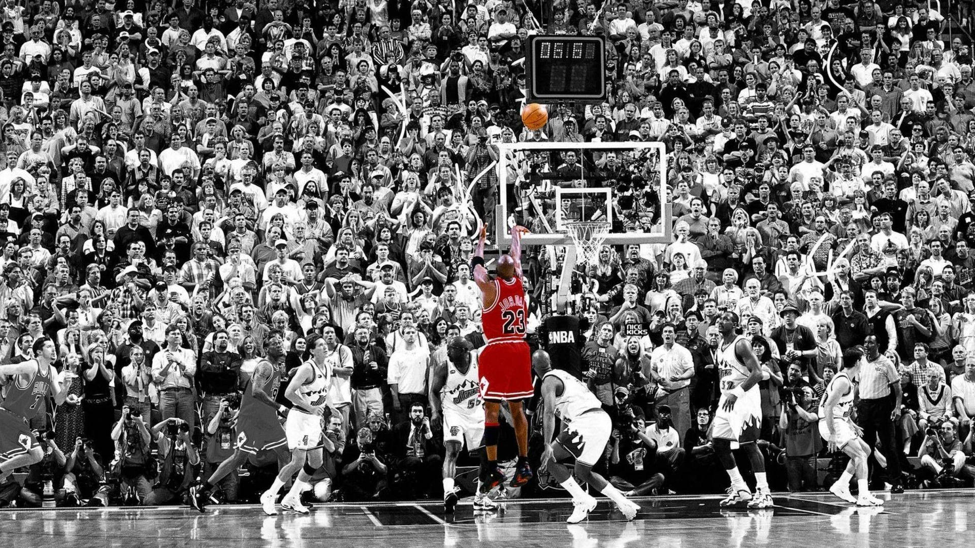 Michael Jordan Hd Highlighted In Color Background