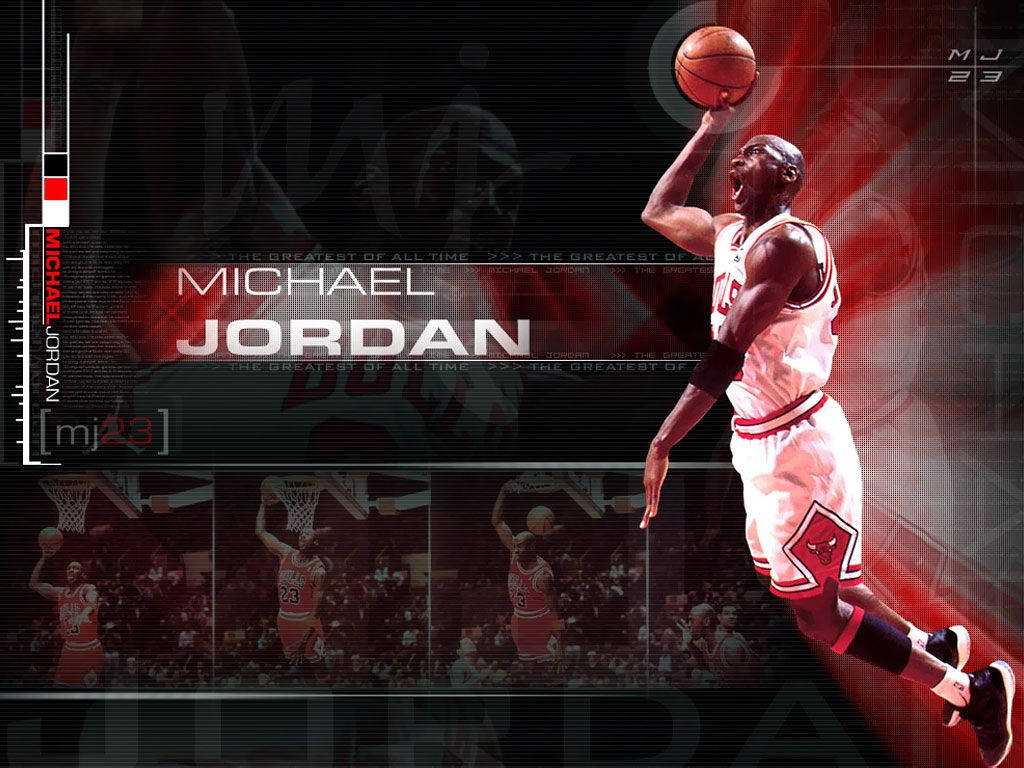 Michael Jordan Hd With Name Title Background