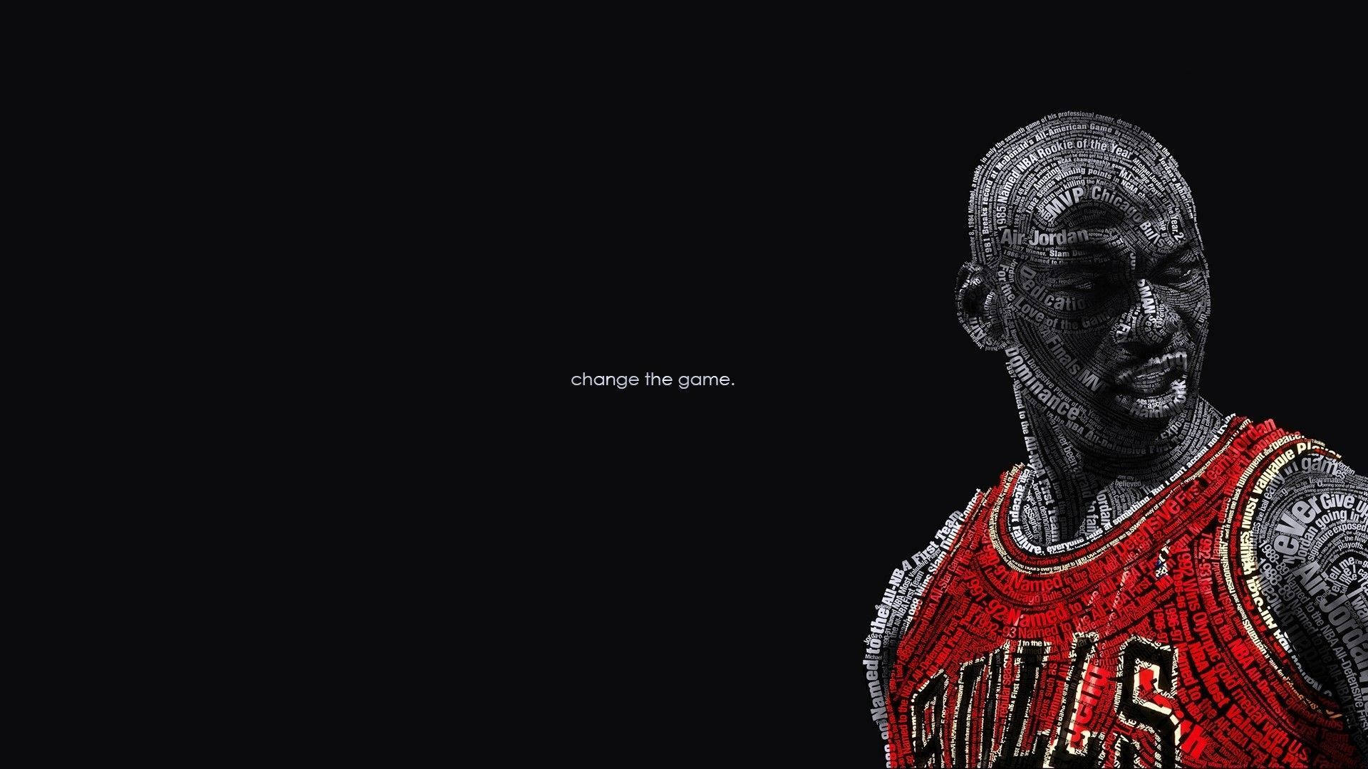 Michael Jordan Nba Desktop Typography Background
