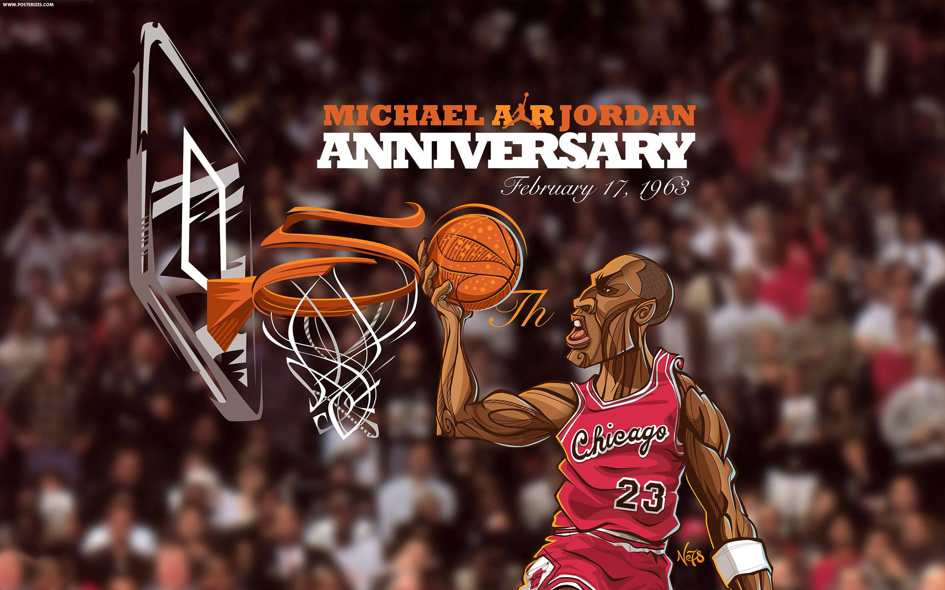 Michael Jordan On The Anniversary Cover Background