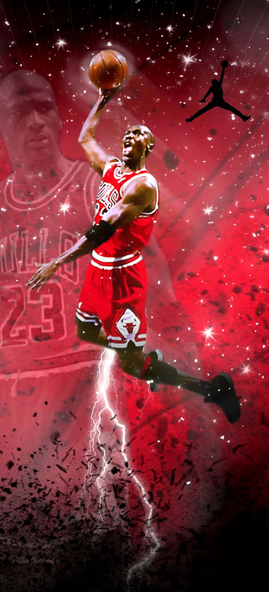 Michael Jordan Rocking The Latest Iphone Background