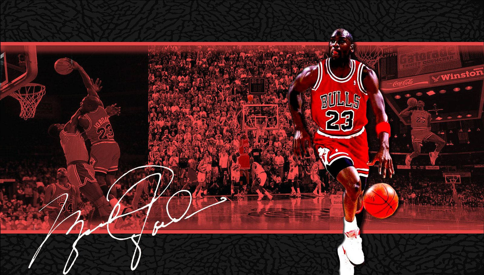 Michael Jordan Signs Autograph Background