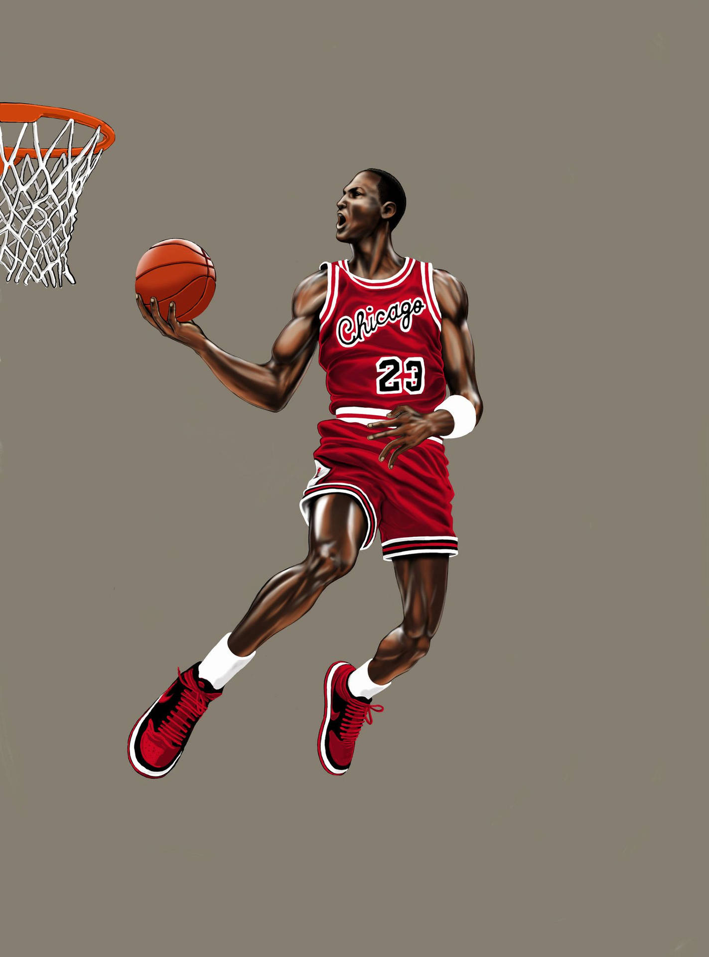 Michael Jordan Slams The Dunk Background