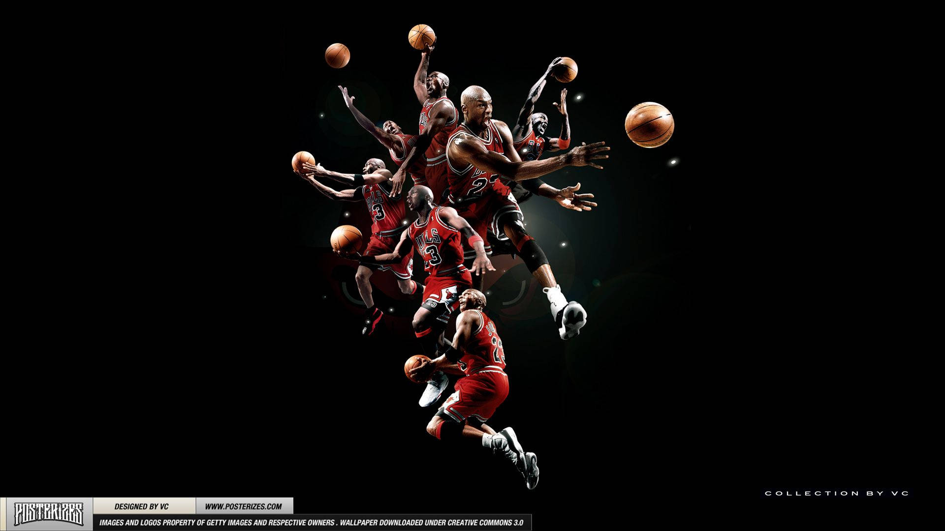 Michael Jordan Soaring For A Masterful Dunk Background