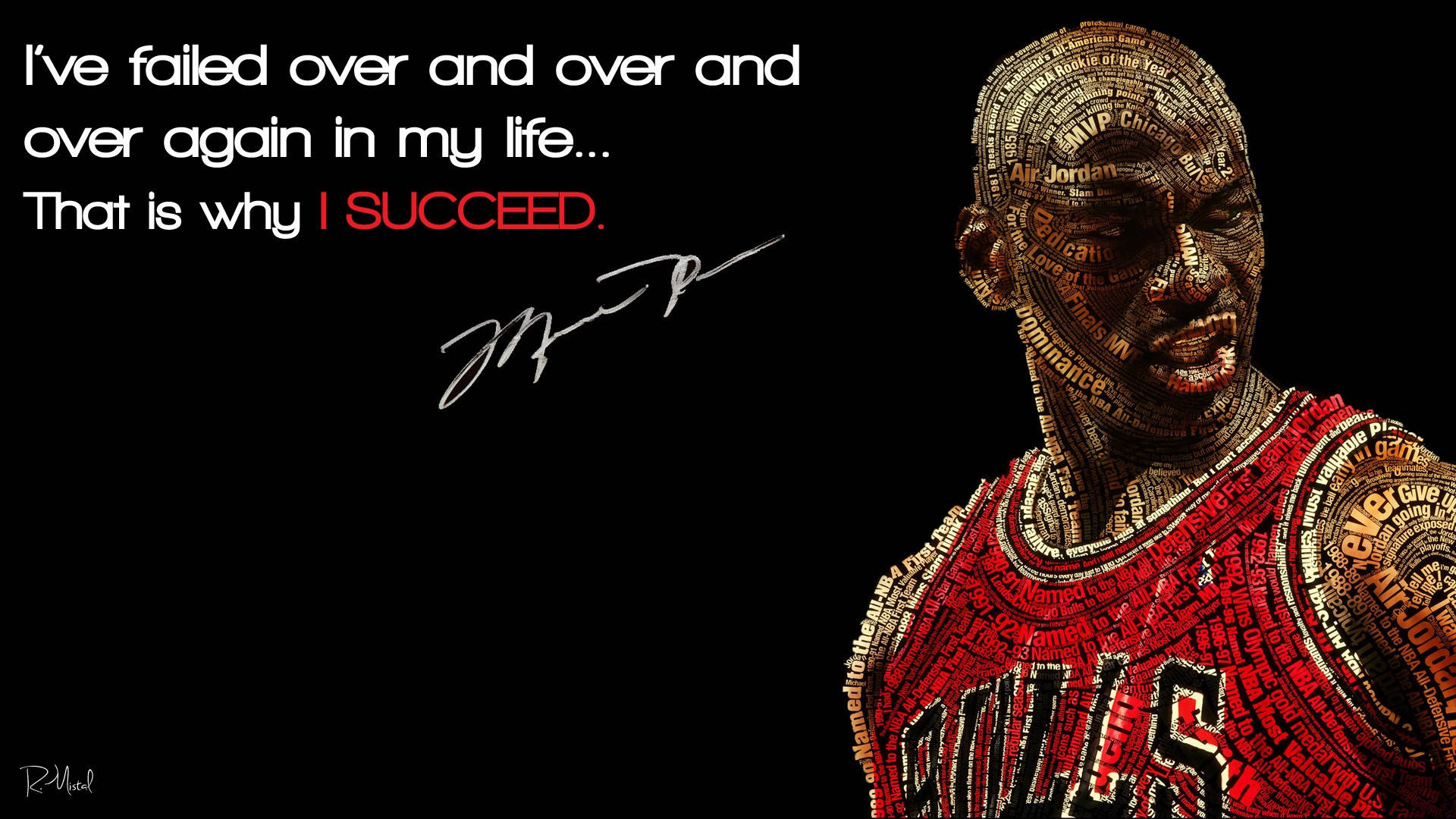 Michael Jordan Success Quote Background