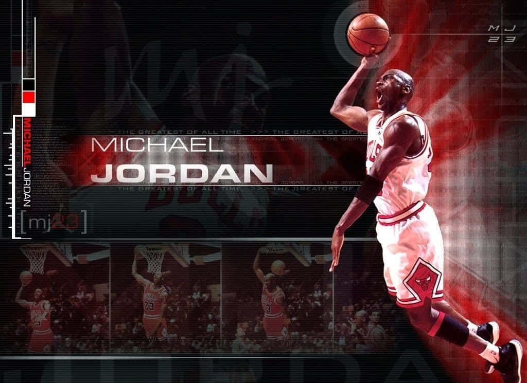 Michael Jordan Throws Down A Massive One-handed Dunk Background