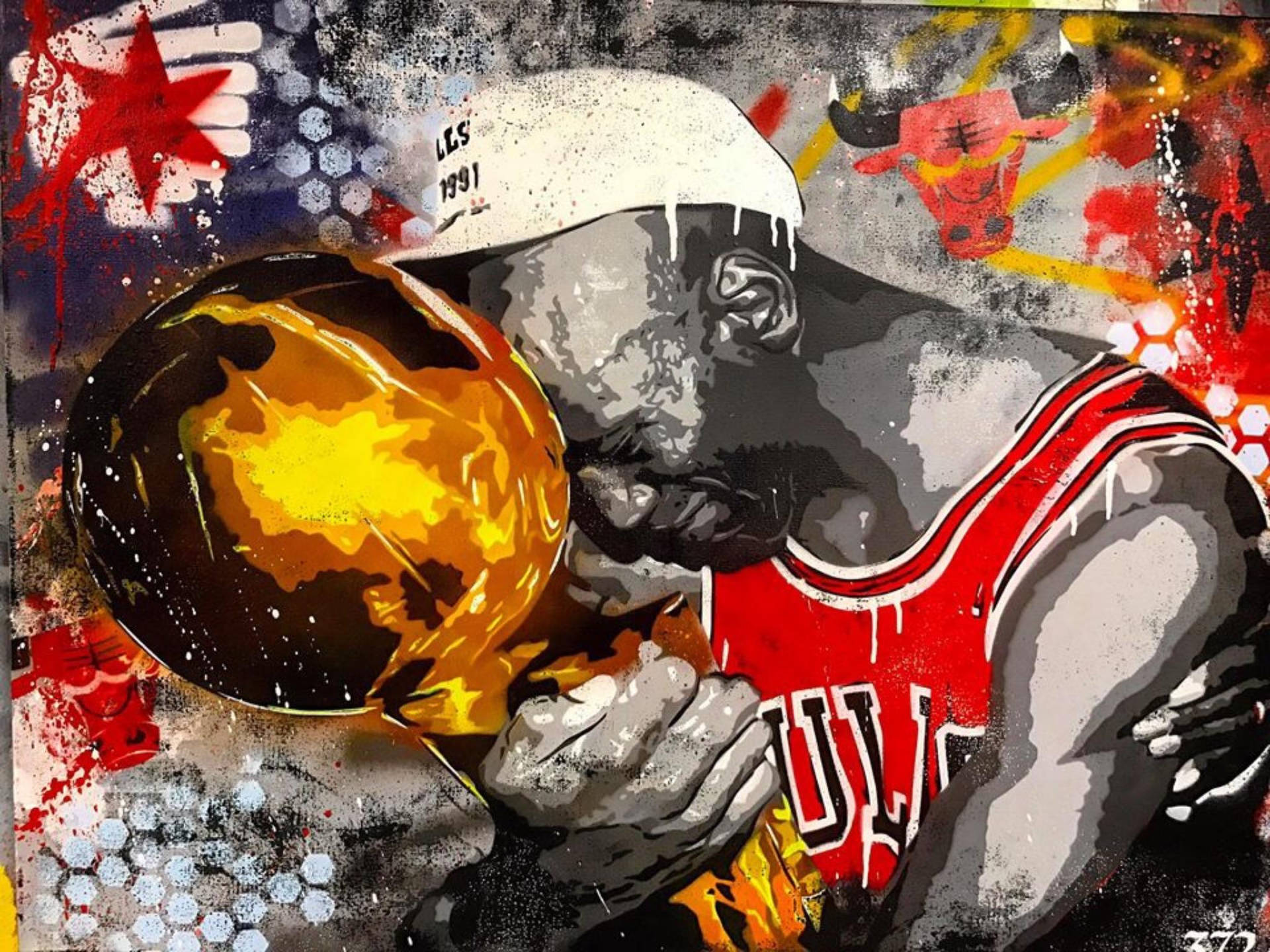 Michael Jordan Trophy Art Background