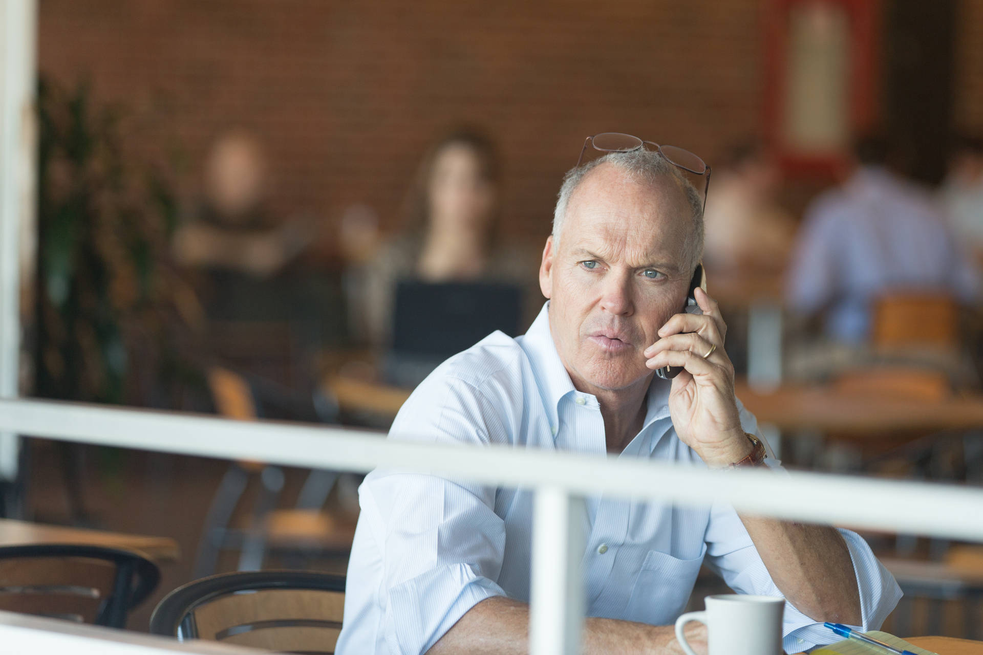 Michael Keaton Answering A Call Background