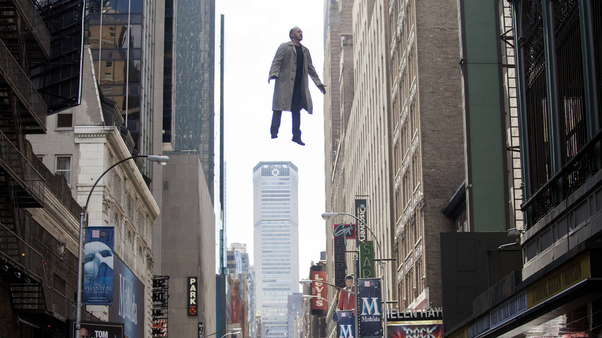 Michael Keaton Levitating In The Air Background