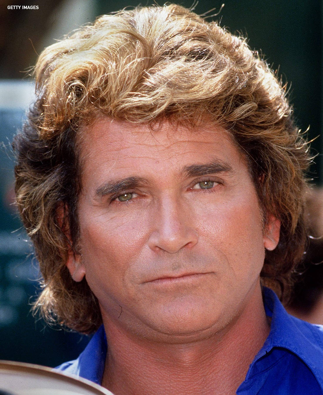 Michael Landon In Blue 1985 Background