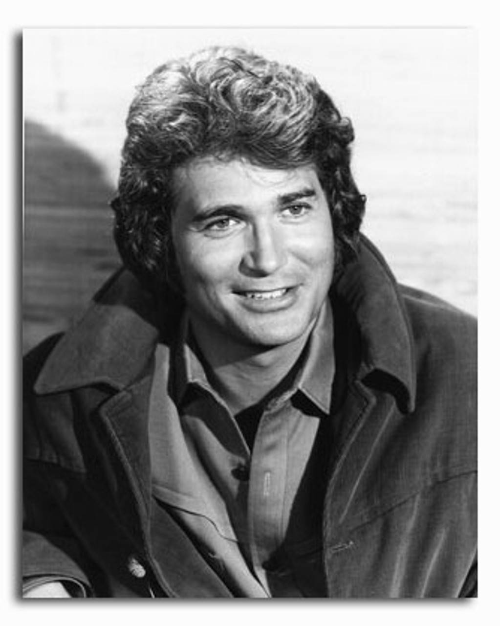 Michael Landon In Monochrome Background